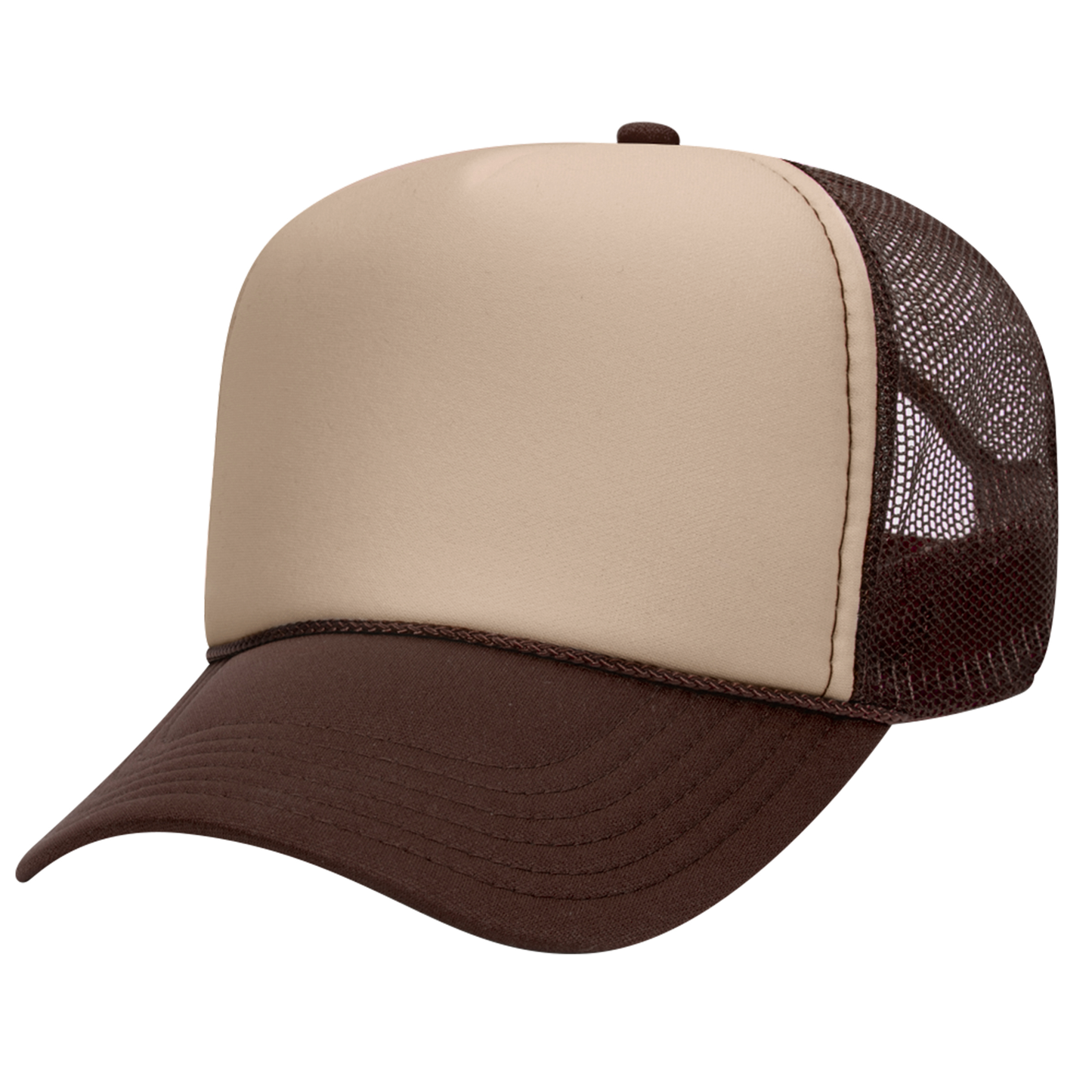 Tan Hat with Brown Embroidery