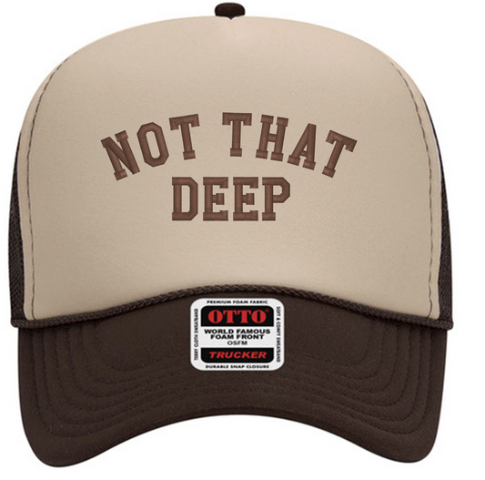 Tan Hat with Brown Embroidery