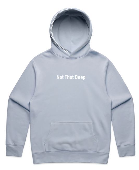 Powder Blue Stitch Hoodie with Embroidery Chest