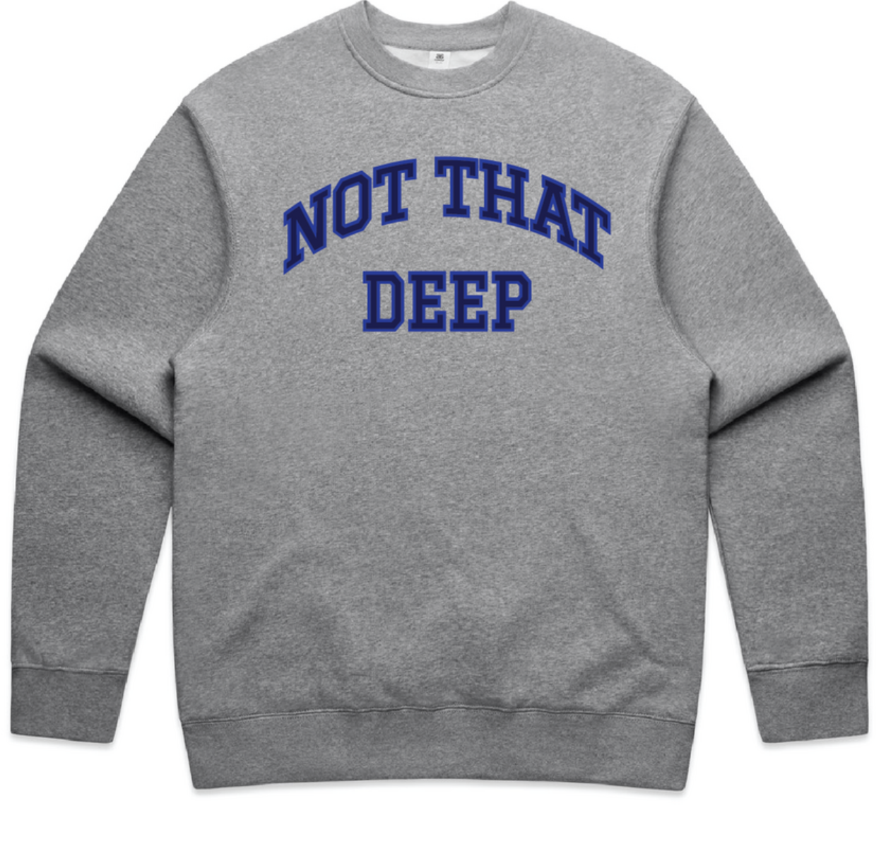 Heather Gray Crew Neck with Two Toned Blue