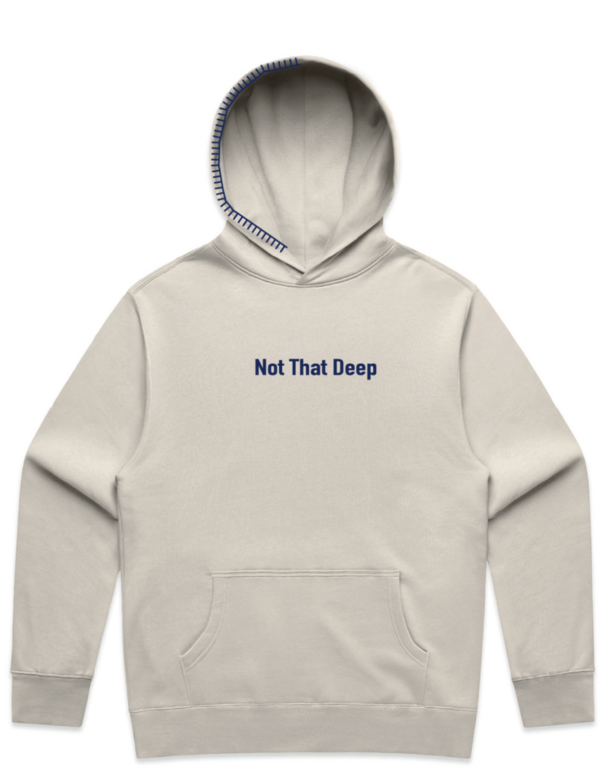 Ecru Stitch Hoodie With Embroidery Chest