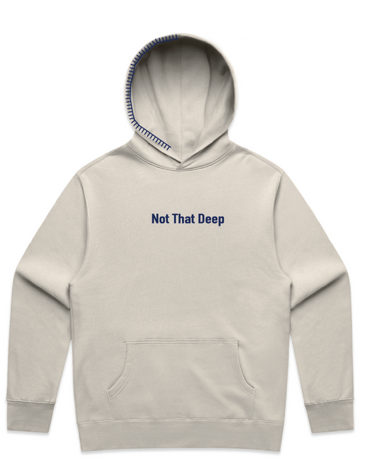 Ecru Stitch Hoodie With Embroidery Chest